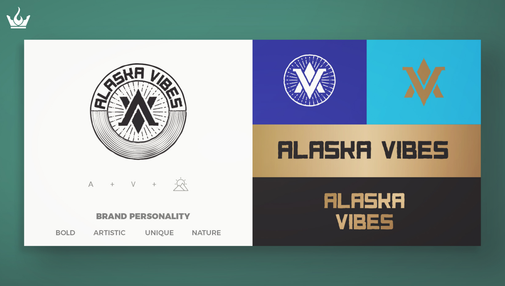 Alaska Vibes Custom Primary Secondary Logo Design