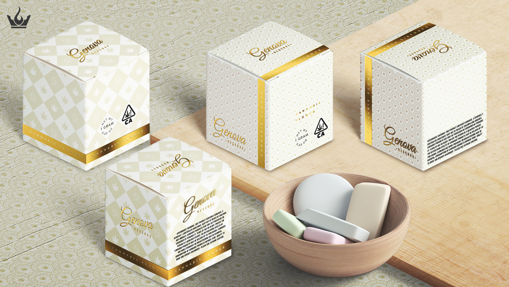 Genova Reserve Flower Jar Packaging CR Premium Flush Jar Standard Box Custom Design