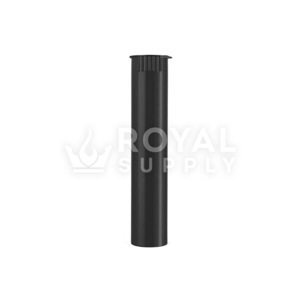 95MM CR POP TOP 100% BIODEGRADABLE PLASTIC PRE ROLL TUBES, BLACK (QTY 1000)