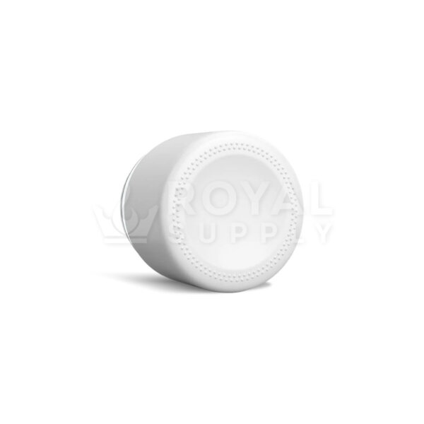 2 OZ STRAIGHT SIDED MATTE WHITE GLASS JAR, 50MM NECK (QTY 200)