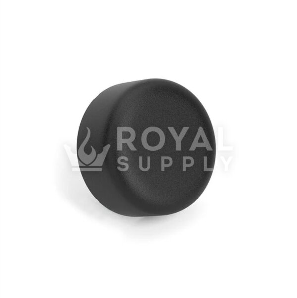 CHILD RESISTANT | SMOOTH PUSH DOWN & TURN ROUNDED PLASTIC CAPS W/ FOIL LINER, 38MM, MATTE BLACK, 9ML (QTY 320)