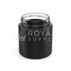 3 OZ STRAIGHT SIDED MATTE BLACK GLASS JAR, 50MM NECK (QTY 100)