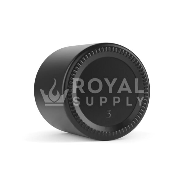 3 OZ STRAIGHT SIDED MATTE BLACK GLASS JAR, 50MM NECK (QTY 100)
