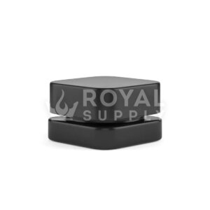 5ML QUBE BLACK GLASS CONCENTRATE JAR W/ BLACK CAP (QTY 250)