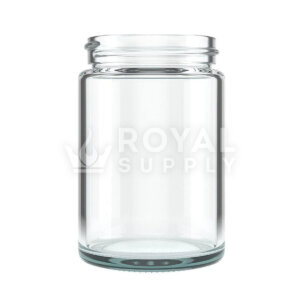 5 OZ STRAIGHT SIDED CLEAR GLASS JAR, 50MM NECK (QTY 100)