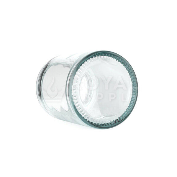5 OZ STRAIGHT SIDED CLEAR GLASS JAR, 50MM NECK (QTY 100)