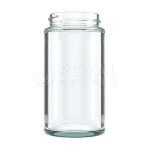 6 OZ STRAIGHT SIDED CLEAR GLASS JAR, 50MM NECK (QTY 80)