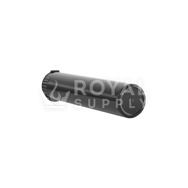 98MM CHILD RESISTANT | POP TOP OPAQUE PLASTIC PRE-ROLL TUBES, BLACK (QTY 1,000)