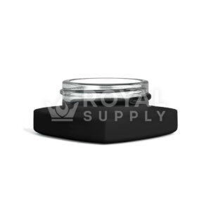 9ML MATTE BLACK GLASS PILLOW CONCENTRATE JAR, 38MM NECK (QTY 240)