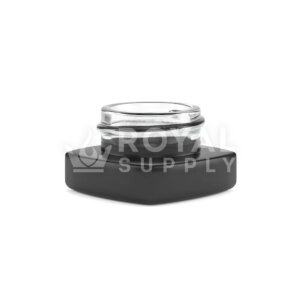 9ML MATTE BLACK GLASS PILLOW CONCENTRATE JAR, 38MM NECK (QTY 240)