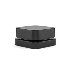 CHILD RESISTANT | 9ML QUBE BLACK GLASS CONCENTRATE JAR W/ BLACK CAP (QTY 250)