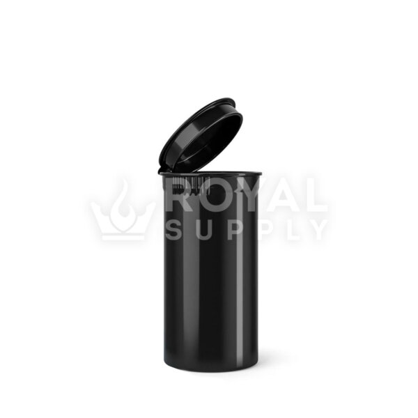Child Resistant | 13dr Opaque Black Pop Top Bottles, 2g, 315 Count