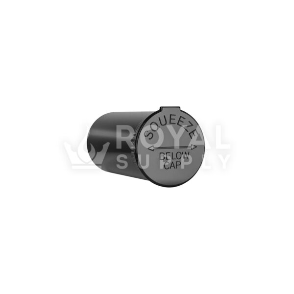 Child Resistant | 13dr Opaque Black Pop Top Bottles, 2g, 315 Count