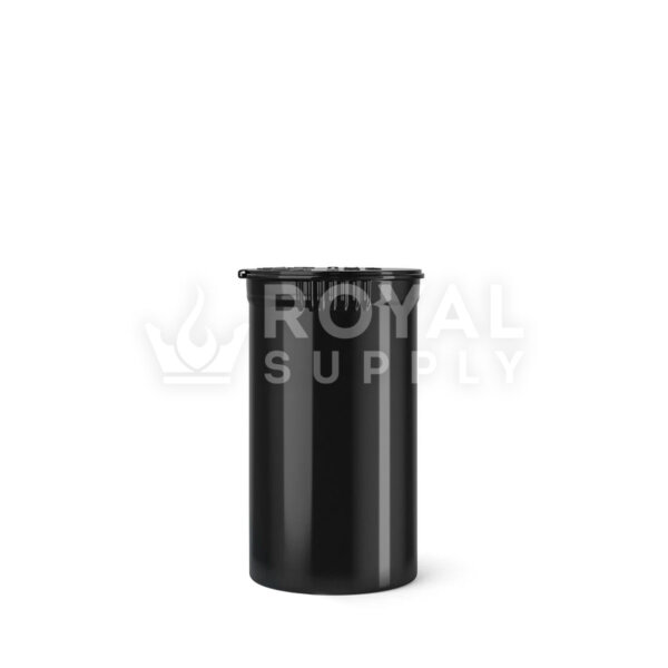 Child Resistant | 19dr Opaque Black Pop Top Bottles, 3.5g, 225 Count