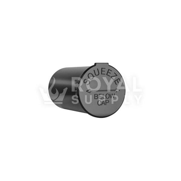 Child Resistant | 19dr Opaque Black Pop Top Bottles, 3.5g, 225 Count