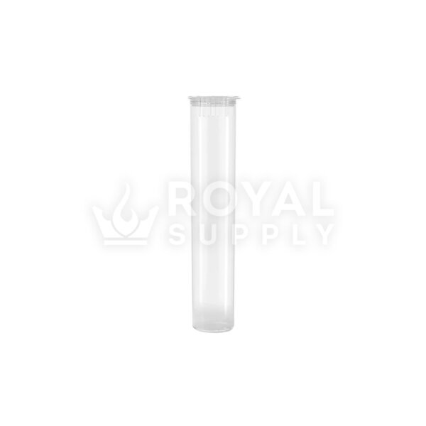 70MM CHILD RESISTANT | POP TOP TRANSLUCENT PLASTIC PRE-ROLL TUBES, CLEAR (QTY 1,000)