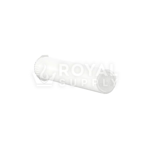 70MM CHILD RESISTANT | POP TOP OPAQUE PLASTIC PRE-ROLL TUBES, WHITE (QTY 1,000)