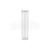 80MM CHILD RESISTANT | POP TOP TRANSLUCENT PLASTIC PRE-ROLL TUBES, CLEAR (QTY 1,000)