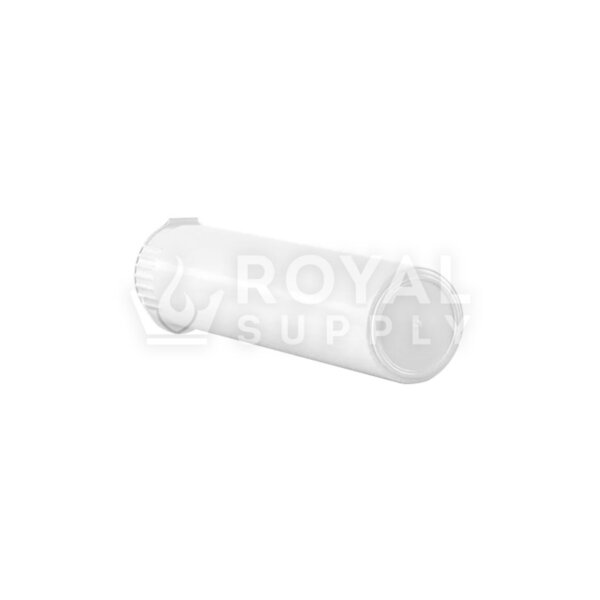 80MM CHILD RESISTANT | POP TOP OPAQUE PLASTIC PRE-ROLL TUBES, WHITE (QTY 1,000)