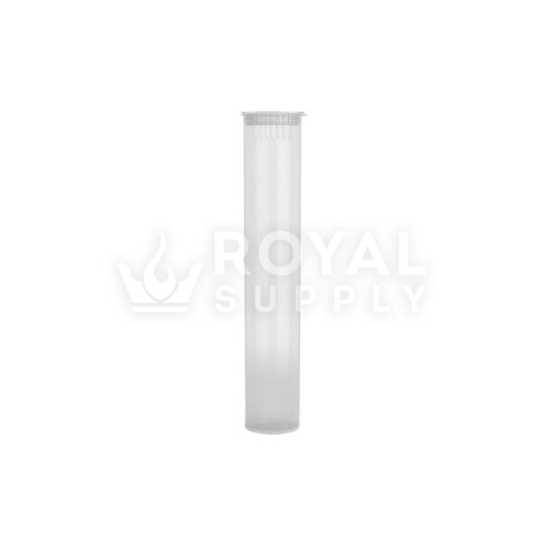 80MM CHILD RESISTANT | POP TOP TRANSLUCENT PLASTIC VAPE CARTRIDGE TUBES, CLEAR (QTY 1,000)