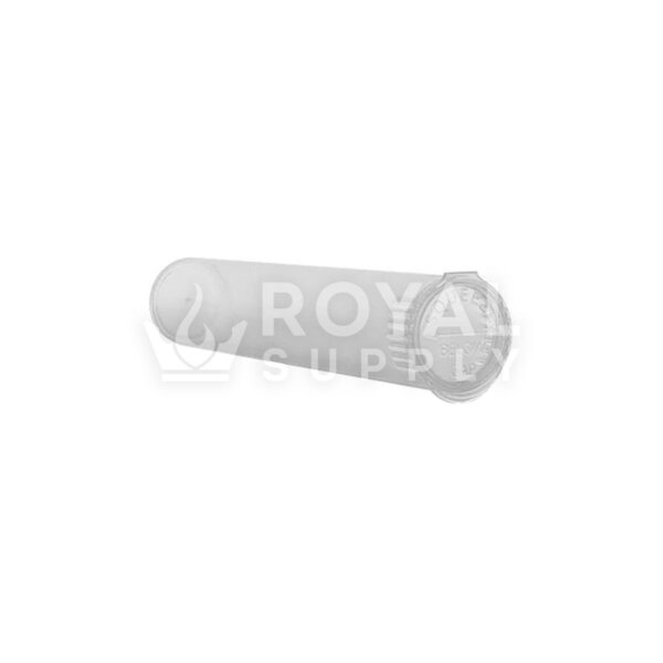 80MM CHILD RESISTANT | POP TOP TRANSLUCENT PLASTIC VAPE CARTRIDGE TUBES, CLEAR (QTY 1,000)