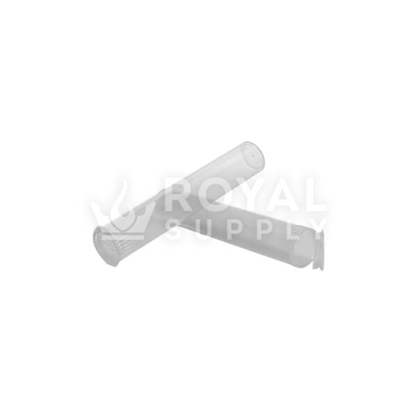 80MM CHILD RESISTANT | POP TOP TRANSLUCENT PLASTIC VAPE CARTRIDGE TUBES, CLEAR (QTY 1,000)