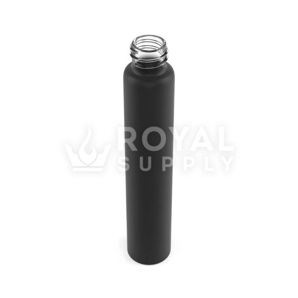120MM MATTE BLACK GLASS PRE ROLL TUBE, 18MM NECK (QTY 400)