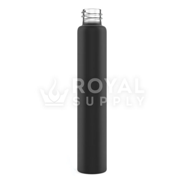 120MM MATTE BLACK GLASS PRE ROLL TUBE, 18MM NECK (QTY 400)