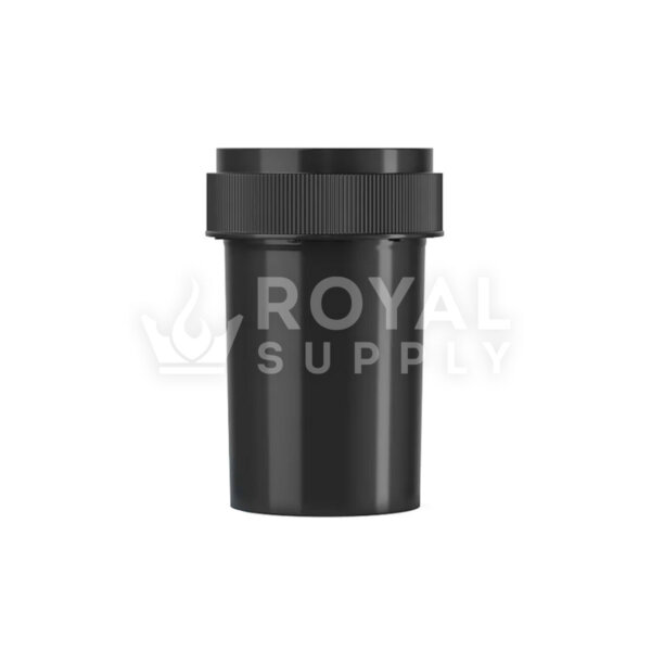 Child Resistant | 20dr Black Reversible Cap Vials, 3.5g, 240 Count