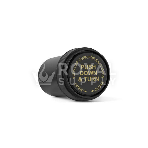 Child Resistant | 20dr Black Reversible Cap Vials, 3.5g, 240 Count