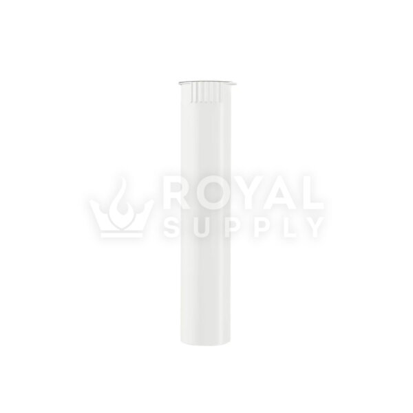 95MM CR POP TOP 100% BIODEGRADABLE PLASTIC PRE ROLL TUBES, WHITE (QTY 1000)