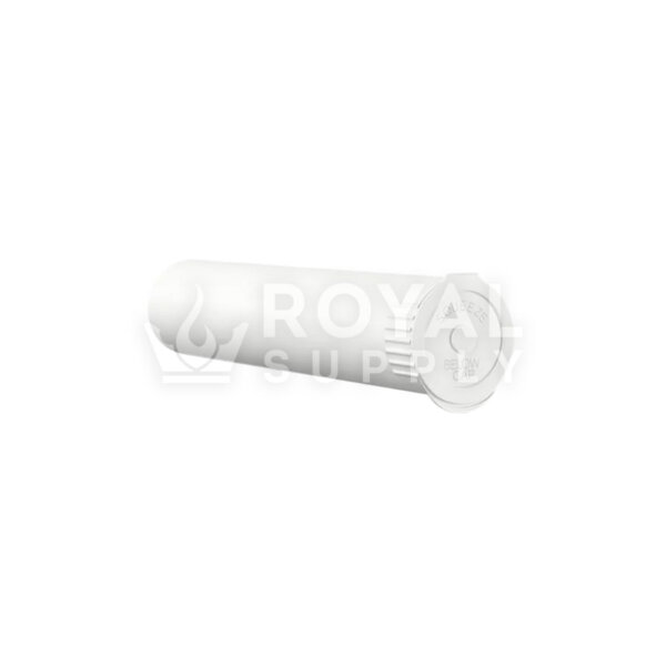 95MM CR POP TOP 100% BIODEGRADABLE PLASTIC PRE ROLL TUBES, WHITE (QTY 1000)
