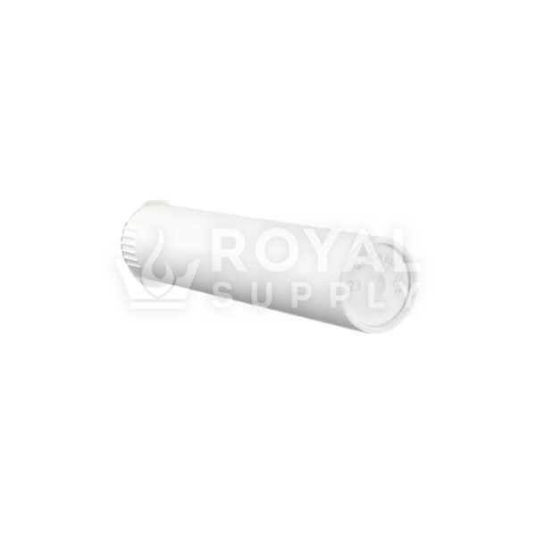 95MM CR POP TOP 100% BIODEGRADABLE PLASTIC PRE ROLL TUBES, WHITE (QTY 1000)